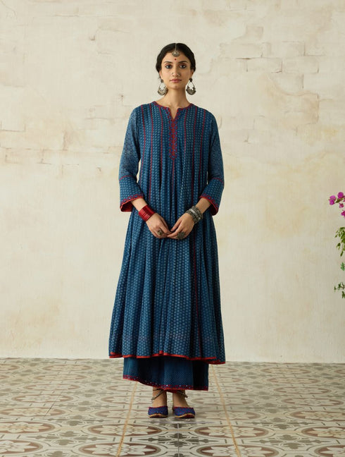 Nitya blue anarkali