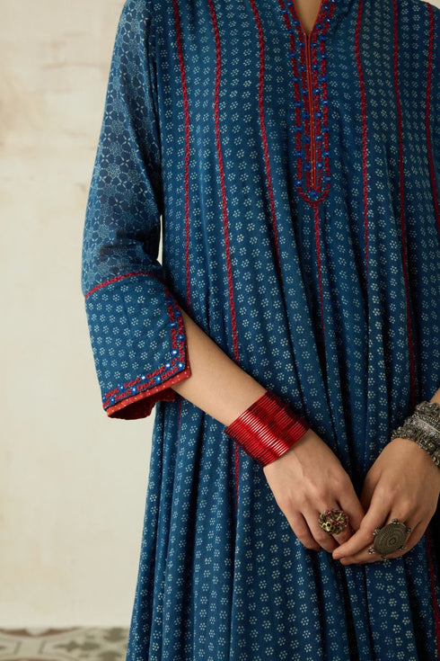 Nitya blue anarkali