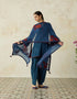 Nitya blue embroidered stole