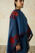 Nitya blue embroidered stole