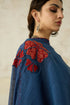 Nitya blue embroidered stole