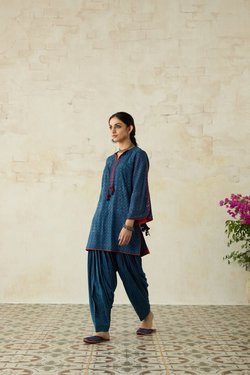 Nitya blue patiala salwar