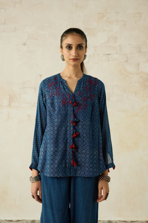 Nitya blue shirt