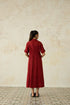 Nitya red collared dress