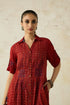Nitya red collared dress