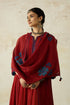 Nitya red embroidered stole