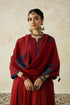 Nitya red embroidered stole