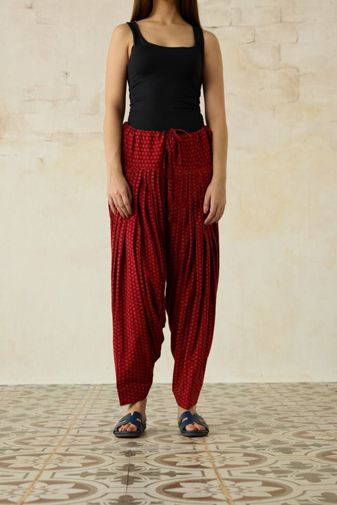 Nitya red Patiala salwar