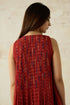 Nitya red pintuck dress