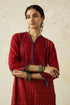 Nitya red yoke kurta