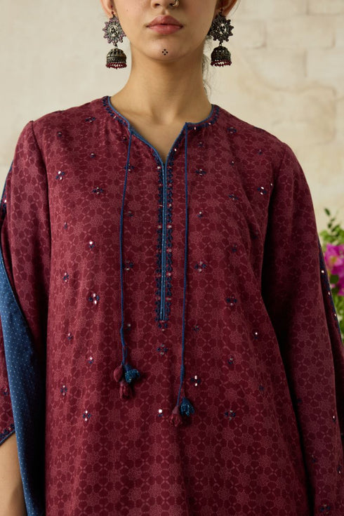 Nitya vintage pink short kurta