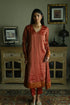 Noor anu red stripes kurta with pants