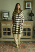 Noor brown brocade shahi kaftan with chai beige nandini dhoti