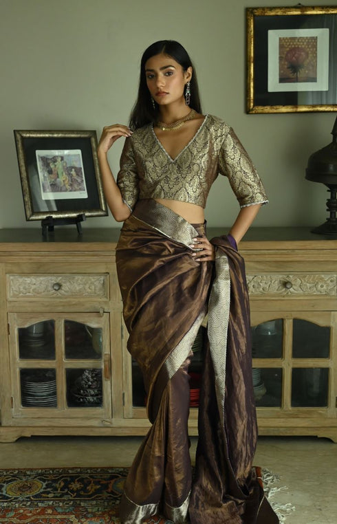 Noor brown nina blouse