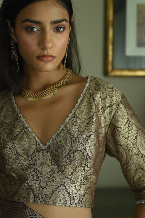 Noor brown nina blouse