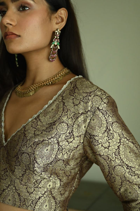 Noor brown nina blouse