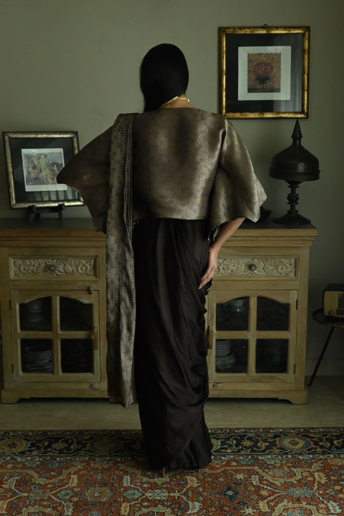 Noor brown ready-to-wear sari