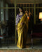 Noor ochre haldi patta sari