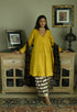 Noor ochre zeenat kurta with brown palazzo