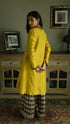 Noor ochre zeenat kurta with brown palazzo