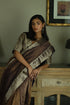 Noor plum tissue sari
