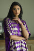 Noor purple brocade shahi kaftan with chai beige nandini dhoti