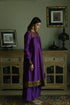 Noor purple empireline kurta with purple palazzos