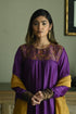 Noor purple empireline kurta with purple palazzos
