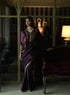 Noor purple jamuni patta sari