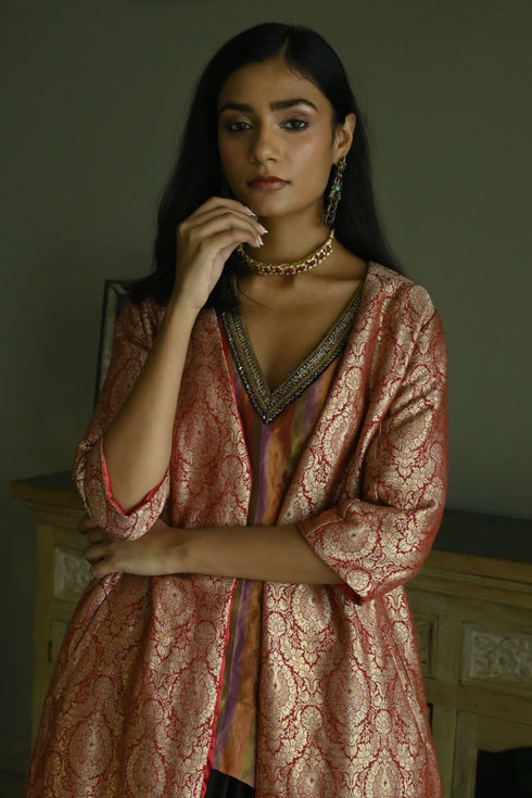 Noor red judee jacket