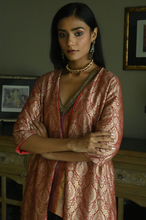 Noor red judee jacket