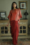 Noor red ready-to-wear sari