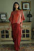 Noor red ready-to-wear sari