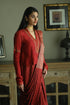 Noor red sashiko blouse