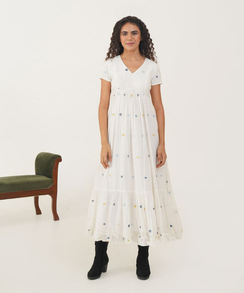 Oasis acacia ivory dress