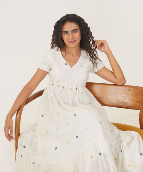 Oasis acacia ivory dress