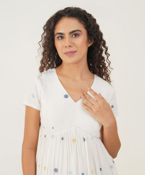 Oasis acacia ivory dress
