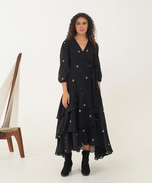 Oasis black oak dress