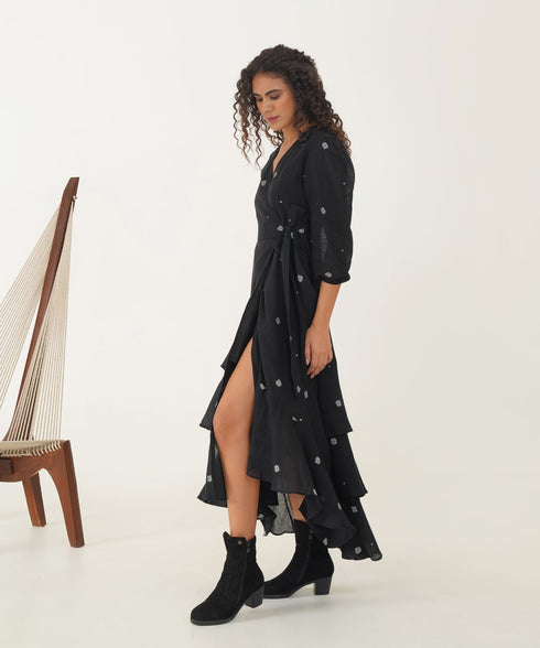 Oasis black oak dress