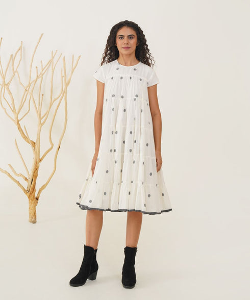 Oasis iris ivory dress