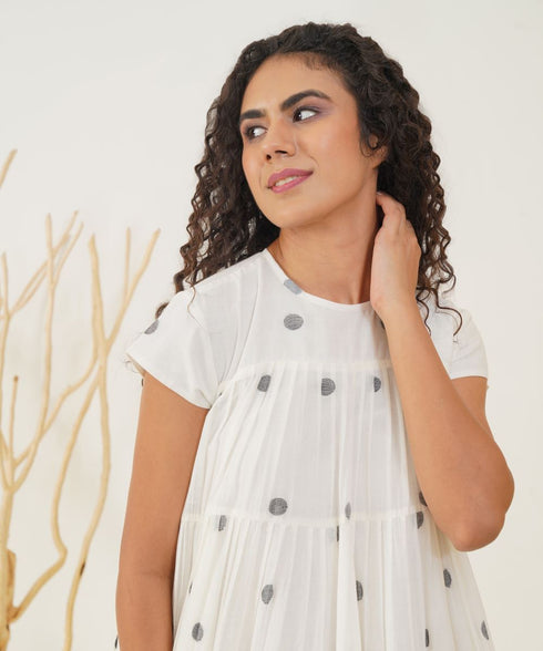 Oasis iris ivory dress