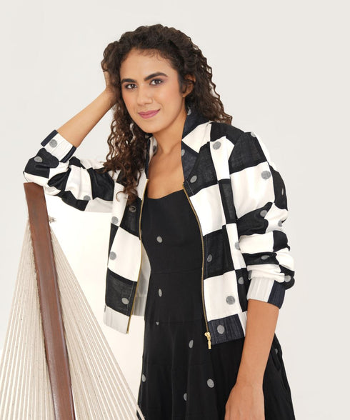 Oasis ivory and black jacket set