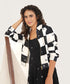 Oasis ivory and black jacket set