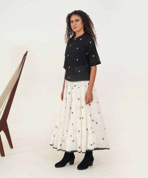 Oasis ivory and black palm set