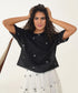 Oasis ivory and black palm set