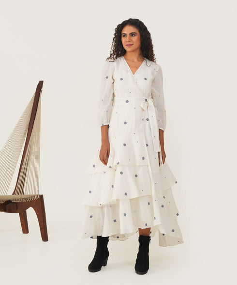 Oasis ivory olive dress