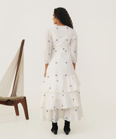 Oasis ivory olive dress