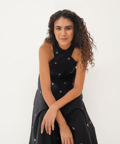 Oasis meadow black dress