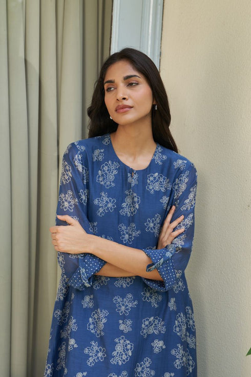 Ocean blue floral co-ord set