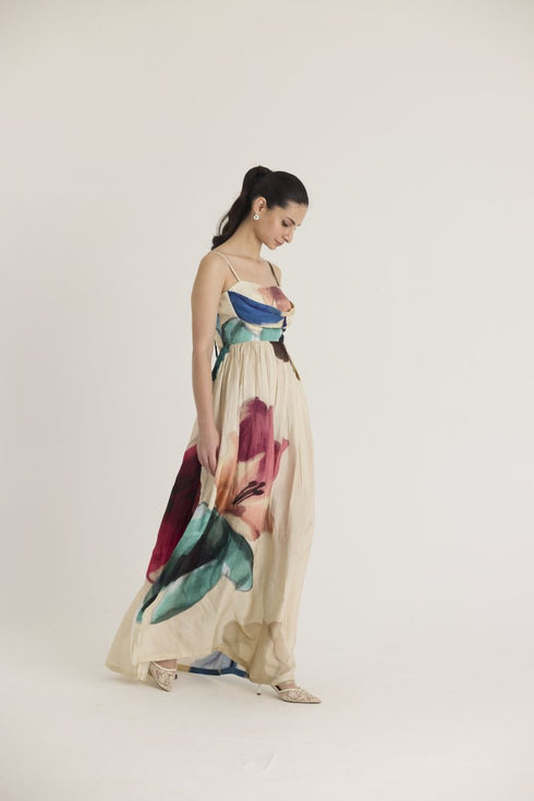 Off-white lila backless dress